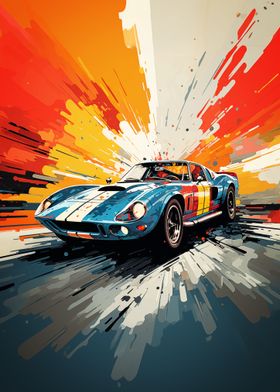 Muscle Car Pop Art  Style