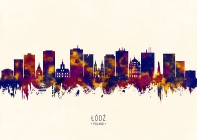 Lodz Poland Skyline