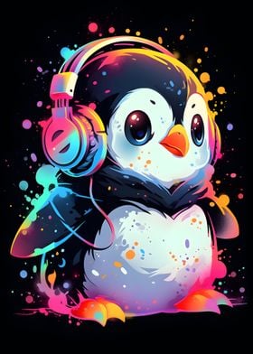Penguin Paint Headphones