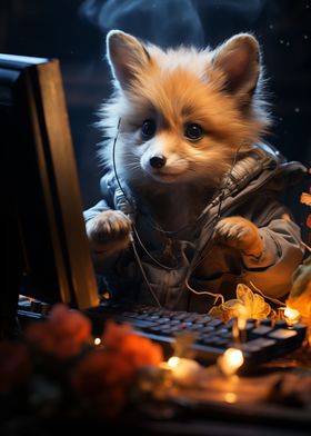 cute fox gaming