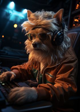 Cute Gaming dog