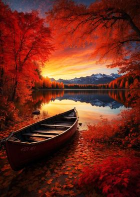 Peaceful Autumn Lake