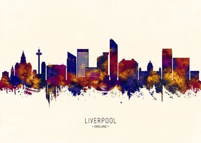 Liverpool England Skyline