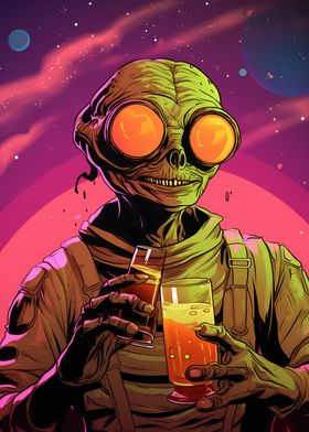 Alien with a Beer