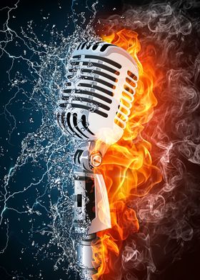 Microphone on Fire Water