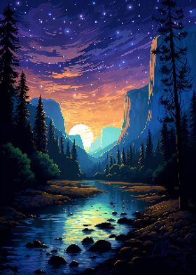 Yosemite Vibe Pixel Art