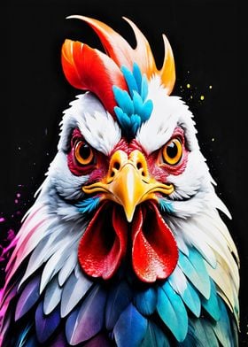 Dynamic Chicken Portrait