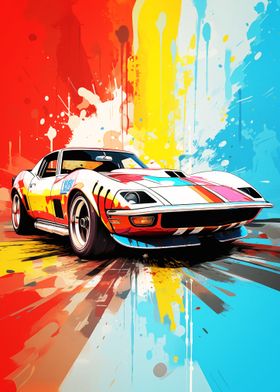 American Muscle Car PopArt