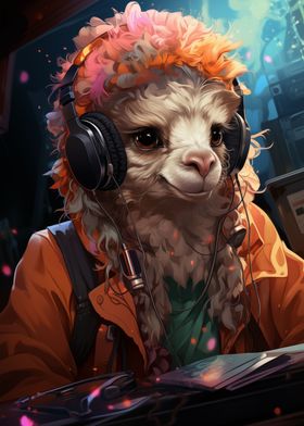 Cute Gamer Llama 