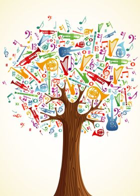 Abstract Musical Tree