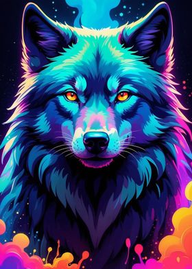 Wolf Neon Colors