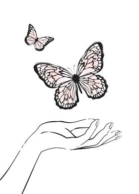 Holding butterflies