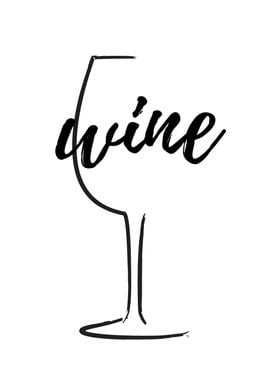 Wine Glass Text Icon