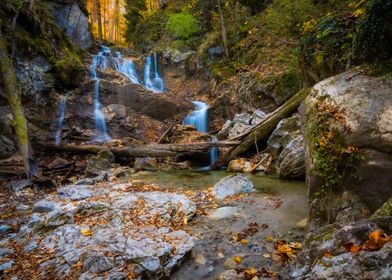 Waterfall in autumn