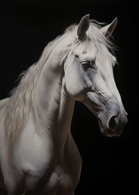 White Horse Portrait