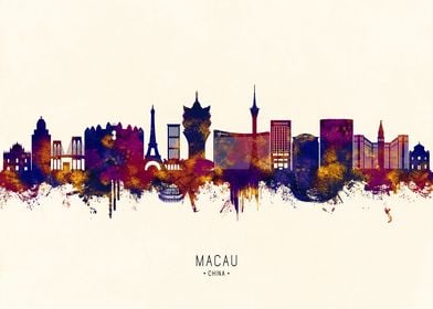 Macau China Skyline