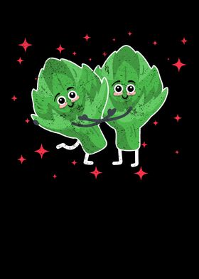 Cute Artichoke Couple