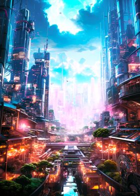 Cyberpunk Synthwave City
