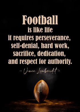 Football is like life