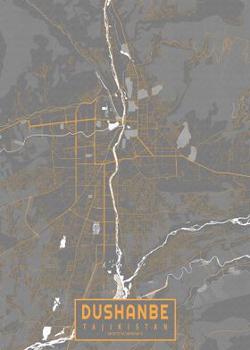 Dushanbe City Map Bauhaus