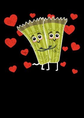 Cute Asparagus Couple