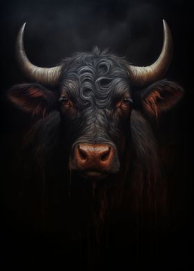 Bull Cow Portrait