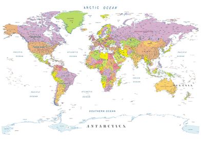 Political world map