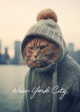 Cat New York Winter Vibes