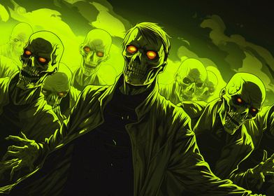 Green Zombies Art