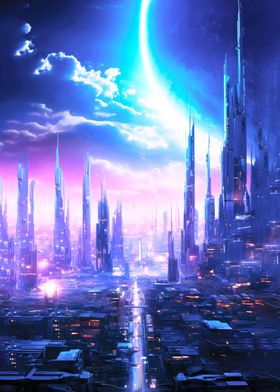 Cyberpunk Synthwave City