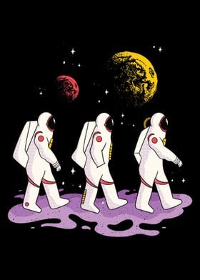 Astronauts Walking