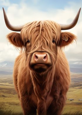 Portrait For Highland Cow