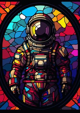 Astronaut Stained Glass