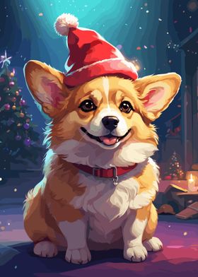 Corgi Dog Christmas