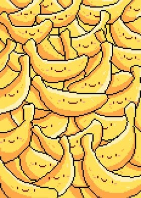 Cute Banana Bois Pixel Art