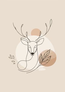 Abstract Deer Art