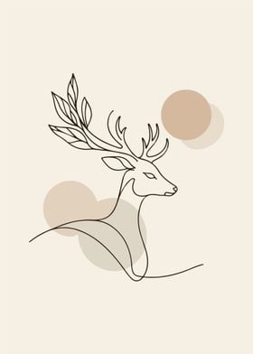 Abstract Deer Art