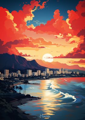 HONOLULU Oil Painting