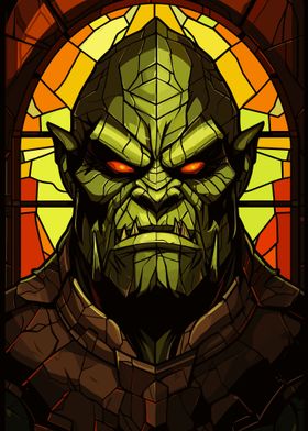 Orc Warrior Stained Glass