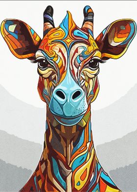 Abstract Giraffe Paint