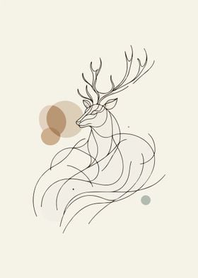 Abstract Deer Art