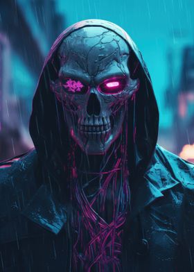 Cyberpunk Skull Cyborg