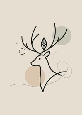 Abstract Deer Art