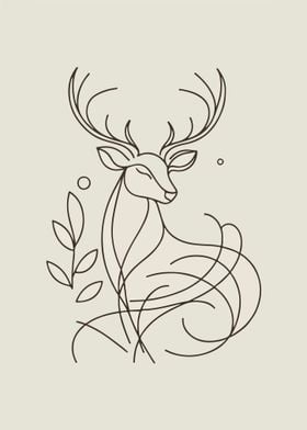 Abstract Deer Art