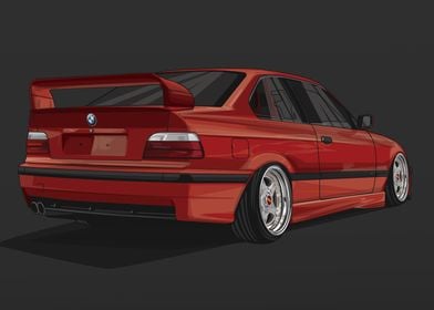 BMW E36 Coupe Red Class 2