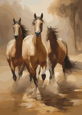 Purebred Arabian horses