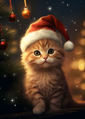Kitten christmas animal 