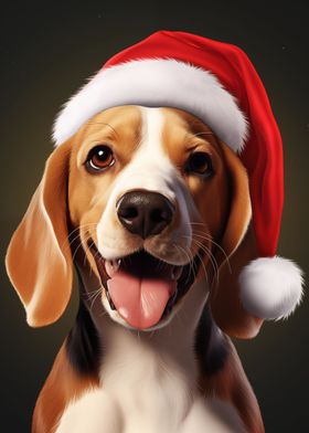 Christmas Beagle Dog