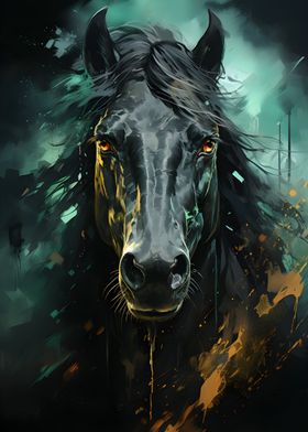Elegant Black Horse