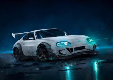 JDM Toyota Supra MK4 Art 